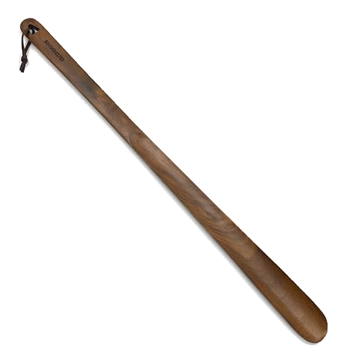 Brosisincorp Wooden Shoe Horn Long Handle 23.6" for Seniors Helper 1 Pack